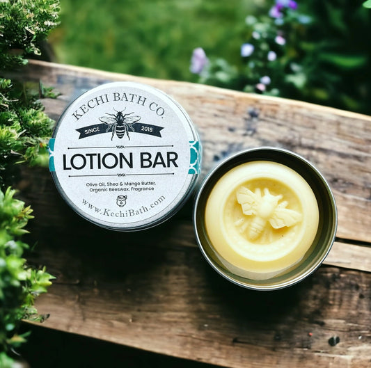 Natural Honey Scented Beeswax Solid Lotion Bar | Natural Lotion Bar in Tins, Organic Lotion, Stocking Stuffer Idea